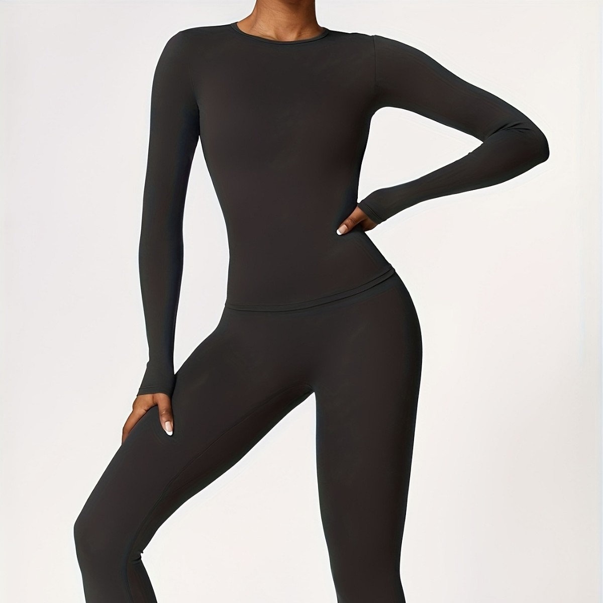 Outdoor Sports - Tight-fitting yoga suit slim long-sleeved outdoor