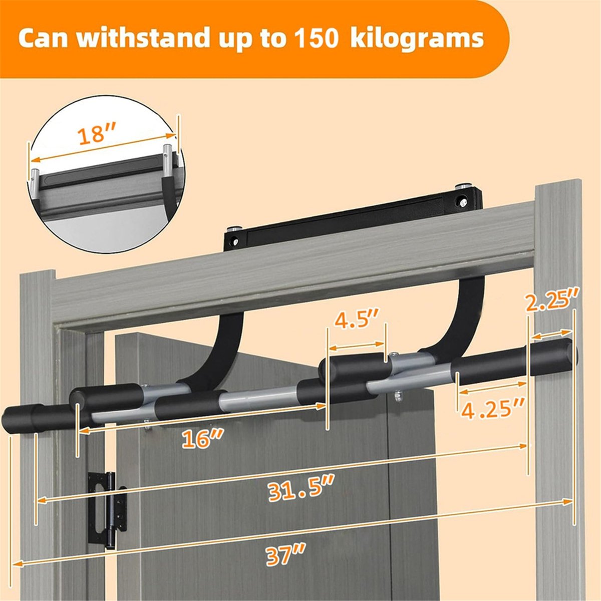 ABST Wall Mounted Pull Up Bar  - огляд і ціна Chin Bar Doorway