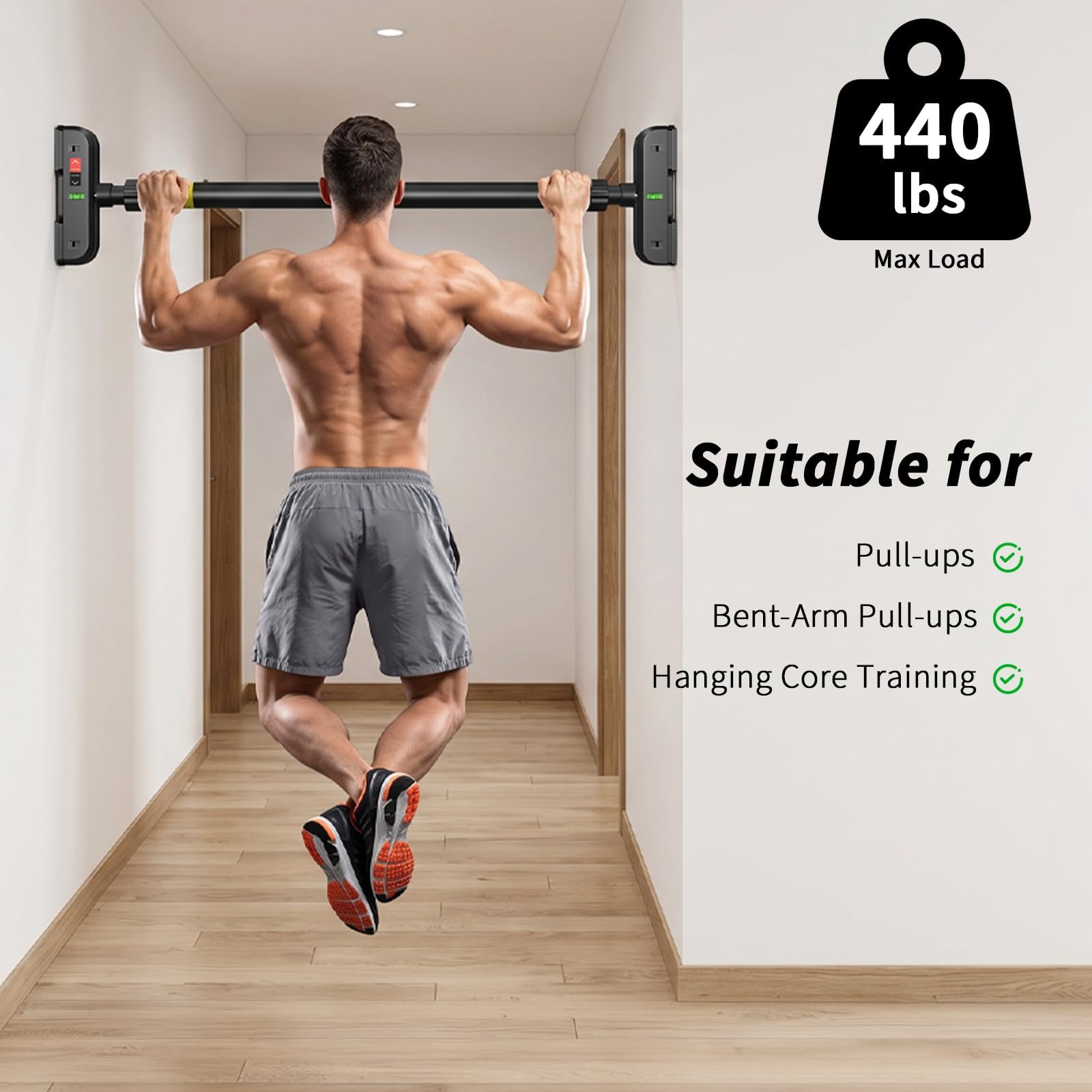 Doorway Pull Up Bar No Screws  - огляд і ціна Chin Bar Doorway