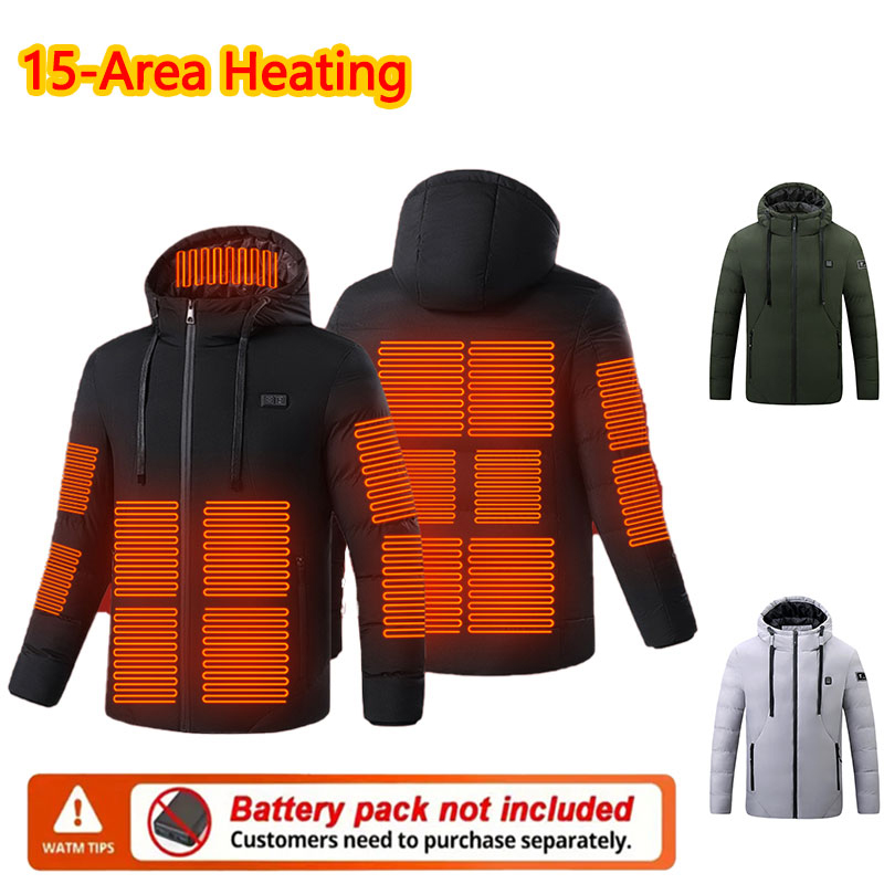 15 Area Heated Winter Hooded J - огляд і ціна Outdoor Sport Coat