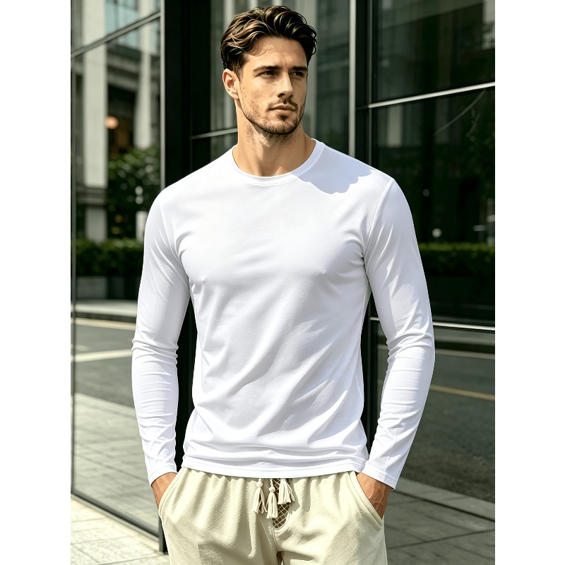Solid Round Neck Long Sleeve T - огляд і ціна Outdoor Sports