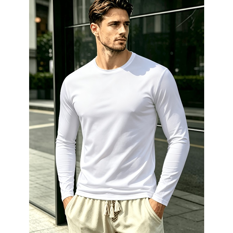 Solid Round Neck Long Sleeve T - огляд і ціна Outdoor Sports