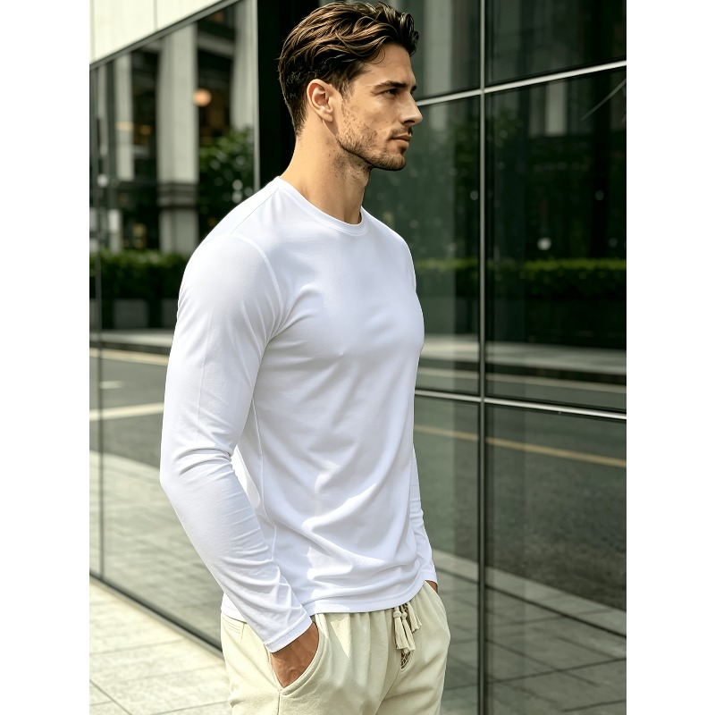 Solid Round Neck Long Sleeve T - огляд і ціна Outdoor Sports