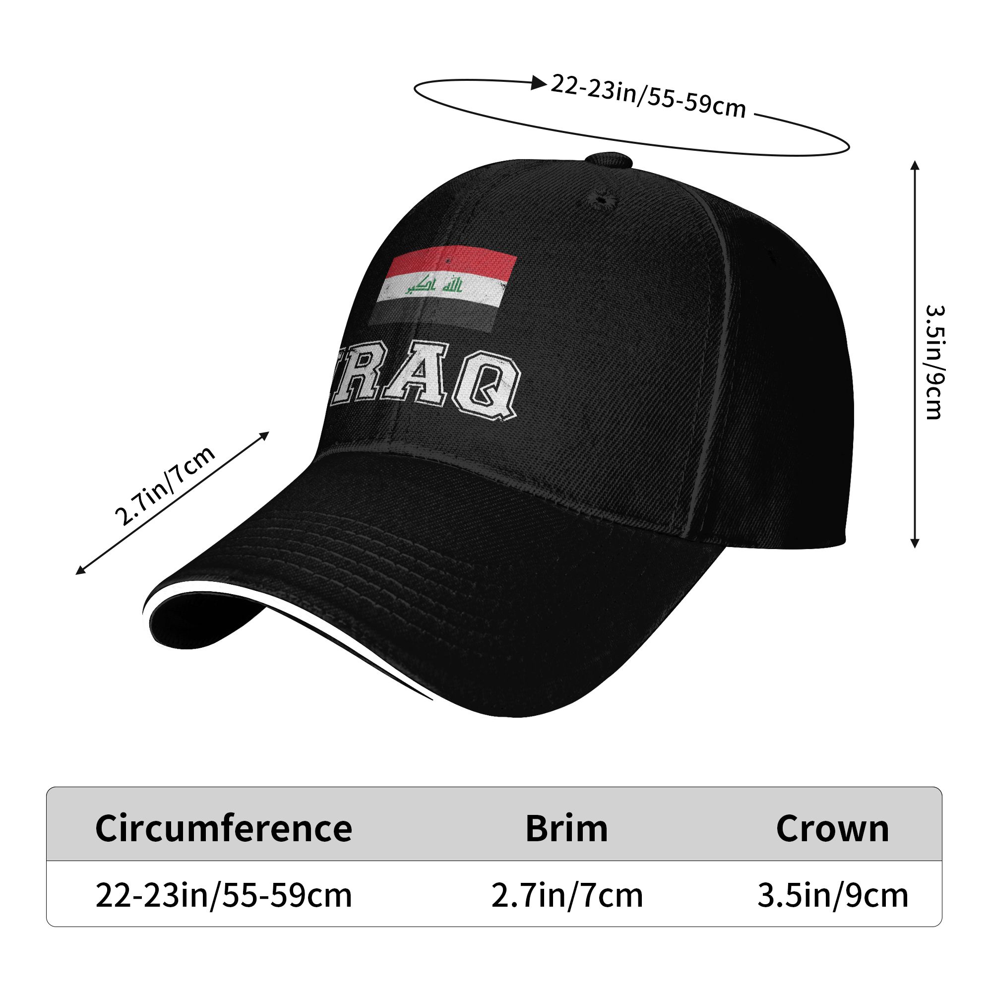 Iraq Flag Baseball Cap  Classi - огляд і ціна Outdoor Sport Hat Classic